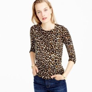 J. Crew Tippi leopard print top